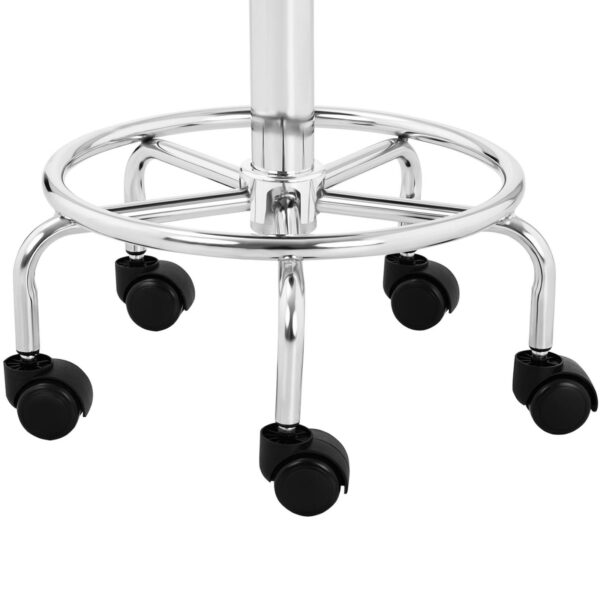 Taboret stołek hoker kosmetyczny siodłowy na kółkach Frankfurt do 150 kg biały 3 10040301 3