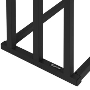 Stojak wieszak na 3 ręczniki wolnostojący podłogowy STAL 65 x 21.5 x 84 cm ciemnoszary 9 Stojak wieszak na 3 ręczniki wolnostojący podłogowy STAL 65 x 21.5 x 84 cm ciemnoszary - obrazek 3