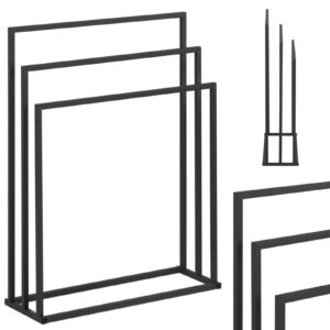 Stojak wieszak na 3 ręczniki wolnostojący podłogowy STAL 65 x 21.5 x 84 cm ciemnoszary 7 Stojak wieszak na 3 ręczniki wolnostojący podłogowy STAL 65 x 21.5 x 84 cm ciemnoszary - obrazek 1