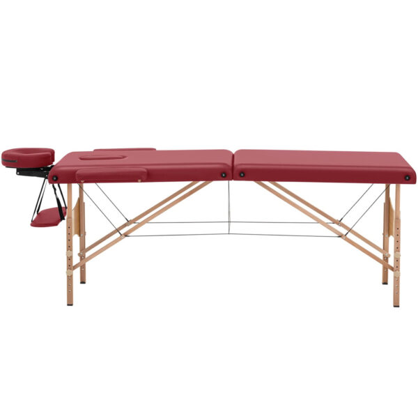 Stół łóżko do masażu drewniane przenośne składane Toulouse Red do 227 kg czerwone 4 10040438 4