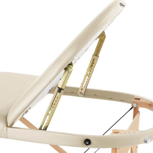 Stół łóżko do masażu przenośne składane z drewnianym stelażem Colmar Beige do 227 kg beżowe 3 10040465 3