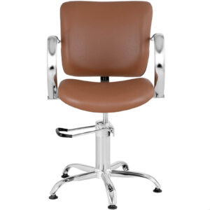 Fotel krzesło fryzjerskie barberskie kosmetyczne London Brown brązowe 12 Fotel krzesło fryzjerskie barberskie kosmetyczne London Brown brązowe - obrazek 6