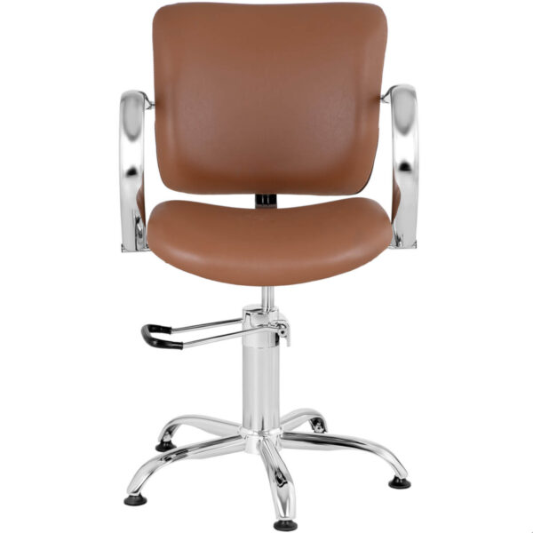 Fotel krzesło fryzjerskie barberskie kosmetyczne London Brown brązowe 5 10040529 5