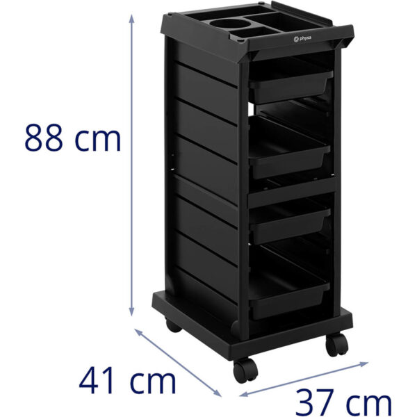 Wózek pomocnik fryzjerski do strzyżenia koloryzacji 4 szuflady półka 410 x 315 mm 6 10040535 6