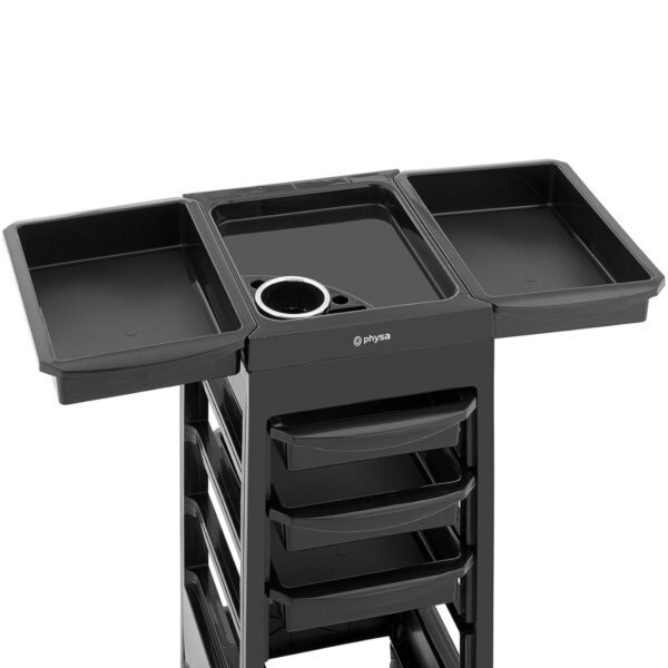 Wózek pomocnik fryzjerski z uchwytem na suszarkę 5 szuflad półka 495 x 284 mm 2 10040538 2