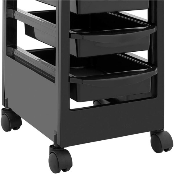Wózek pomocnik fryzjerski z uchwytem na suszarkę 5 szuflad półka 495 x 284 mm 3 10040538 3