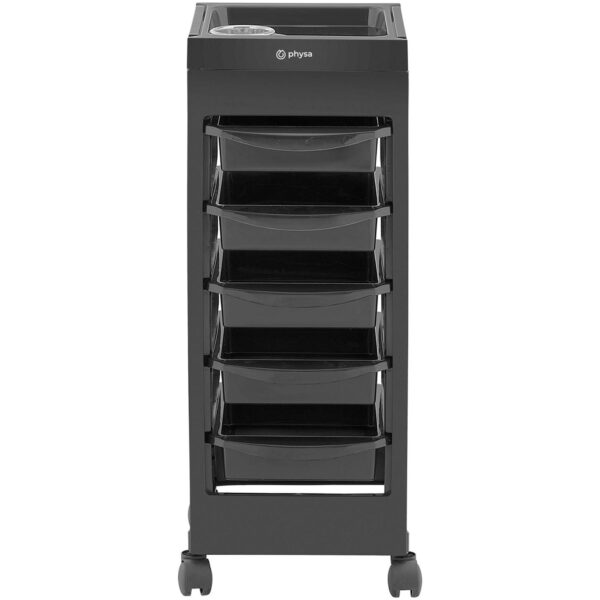 Wózek pomocnik fryzjerski z uchwytem na suszarkę 5 szuflad półka 495 x 284 mm 6 10040538 6