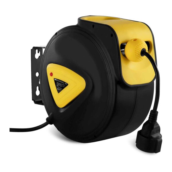 Zwijacz automatyczny bęben naścienny kablowy z przedłużaczem gniazdo AC230V / 10A / 50Hz dł. 21.5m 1 10060680 zwijacz automatyczny beben nascienny kablowy z przedluzaczem gniazdo ac230v 16a 50hz dl 215m hurtownia sklep cena