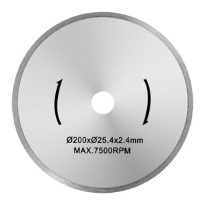 Tarcza do piły tarczowej do cięcia glazury z diamentowym ostrzem śr. 200/25.4mm - obrazek 2