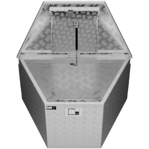 Skrzynia narzędziowa transportowa aluminiowa zamykana na klucz 150 l 81.5 x 47.5 x 46 cm 11 Skrzynia narzędziowa transportowa aluminiowa zamykana na klucz 150 l 81.5 x 47.5 x 46 cm - obrazek 6