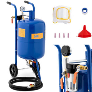 Piaskarka syfonowa mobilna z regulacją ciśnienia 60-125 psi 40 l 8 Piaskarka syfonowa mobilna z regulacją ciśnienia 60-125 psi 40 l - obrazek 1