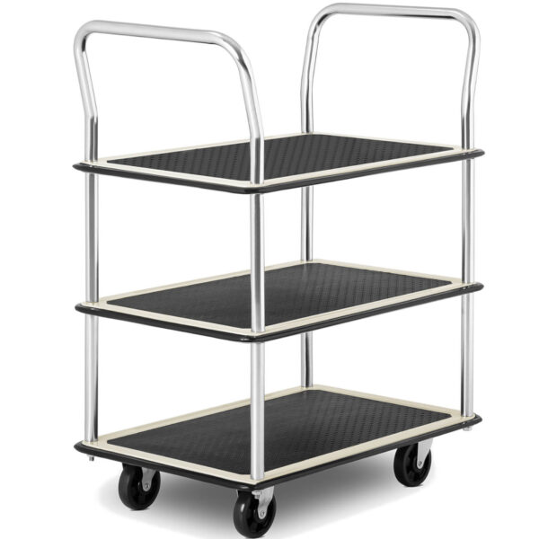 Wózek półkowy transportowy z uchwytami 3 półki do 150 kg 72 x 43 cm 1 10061353 1