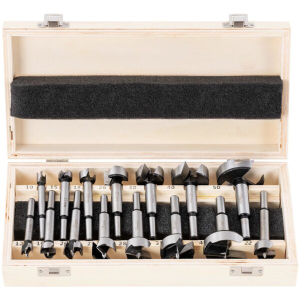 Zestaw wierteł sękowników Forstnera do drewna płyt gk HRC50 dł. 90 mm śr. 10-50 mm - 15 szt. 3 10061511 3