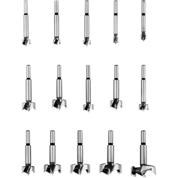 Zestaw wierteł sękowników Forstnera do drewna płyt gk HRC50 dł. 90 mm śr. 10-50 mm - 15 szt. 4 10061511 4
