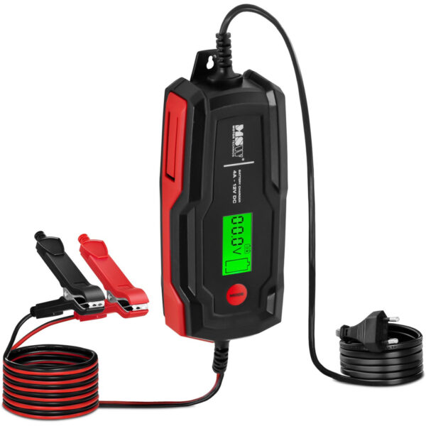 Prostownik samochodowy automatyczny do ładowania akumulatorów LCD 70 W 12 V 4 A 1 10061922 1