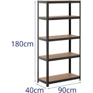 Regał magazynowy metalowy 5 półek 875 kg 90 x 40 x 180 cm szaroniebieski 2 szt. 13 Regał magazynowy metalowy 5 półek 875 kg 90 x 40 x 180 cm szaroniebieski 2 szt. - obrazek 7