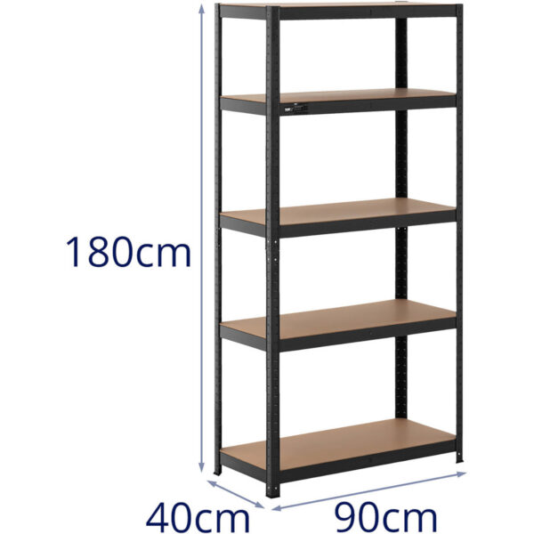 Regał magazynowy metalowy 5 półek 875 kg 90 x 40 x 180 cm szaroniebieski 2 szt. 6 10061975 6