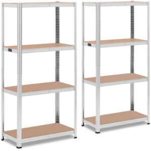 Regał magazynowy metalowy 4 półki 320 kg 80 x 40 x 160 cm szary 2 szt. 8 Regał magazynowy metalowy 4 półki 320 kg 80 x 40 x 160 cm szary 2 szt. - obrazek 2