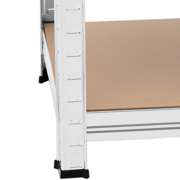 Regał magazynowy metalowy 4 półki 320 kg 80 x 40 x 160 cm szary 2 szt. 3 10061979 3