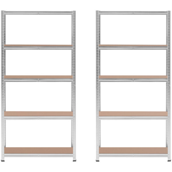 Regał magazynowy metalowy 5 półek 875 kg 90 x 30 x 180 cm szary 2 szt. 4 10061986 4