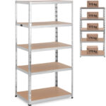 10061989 regal magazynowy metalowy 5 polek 875 kg 90 x 60 x 180 cm szary ean 4062859091246 hurtownia zielona gora