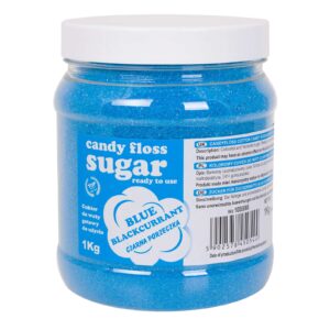 Kolorowy cukier do waty cukrowej niebieski o smaku czarnej porzeczki 1kg - obrazek 1