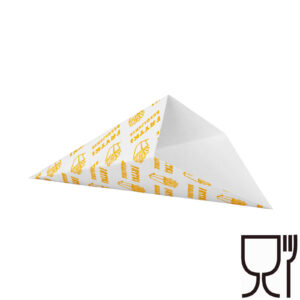 Opakowanie rożek na frytki belgijskie MAŁY 14.5x24.5cm poj. 200g 100szt. - obrazek 2