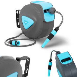 Wąż ogrodowy z automatycznym bębnem ściennym 10 m + 1 m 5/6'' - obrazek 1