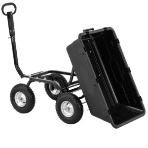 Wózek wywrotka ogrodowa transportowa uchylna do 550 kg poj. 150 l - obrazek 3
