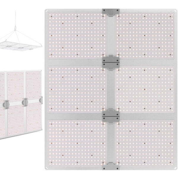10090201 lampa do uprawy wzrostu roslin pelne spektrum 72 x 60 cm 1404 led 600 w srebrna ean 4062859022677 hurtownia zielona gora