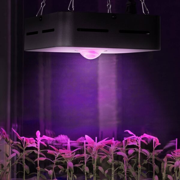 Lampa do uprawy wzrostu roślin pełne spektrum 20 x 20 cm 1 LED 50 W czarna 4 10090208 4