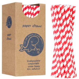 Słomki papierowe BIO ekologiczne PAPER STRAWS 6/205mm - biało-czerwone 250szt. 2 Słomki papierowe BIO ekologiczne PAPER STRAWS 6/205mm - biało-czerwone 250szt. - obrazek 1