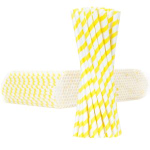 Słomki papierowe BIO ekologiczne PAPER STRAWS grube 8/205mm - biało-żółte 500szt. 2 Słomki papierowe BIO ekologiczne PAPER STRAWS grube 8/205mm - biało-żółte 500szt. - obrazek 1