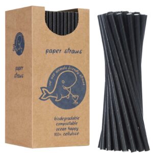 Słomki papierowe BIO ekologiczne PAPER STRAWS 6/205mm - czarne 250szt. 2 Słomki papierowe BIO ekologiczne PAPER STRAWS 6/205mm - czarne 250szt. - obrazek 1