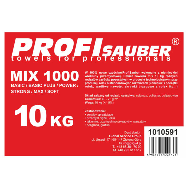 Ściereczki czyściwo włókninowe ProfiSauber różne rodzaje MIX 1000 - 10kg 2 1010591 profi sauber czysciwa przemyslowe producent