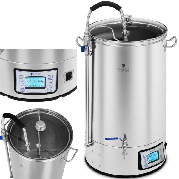 1010894 kociol warzelny zacierny do produkcji piwa stal nierdzewna 2500w lcd 60l hurtownia sklep dystrybutor