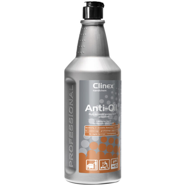 Płyn do mycia silnie zaolejonych podłóg posadzek CLINEX Anti-Oil 1L 1 1011308 77 011 5907513271390 clinex anti oil 1l