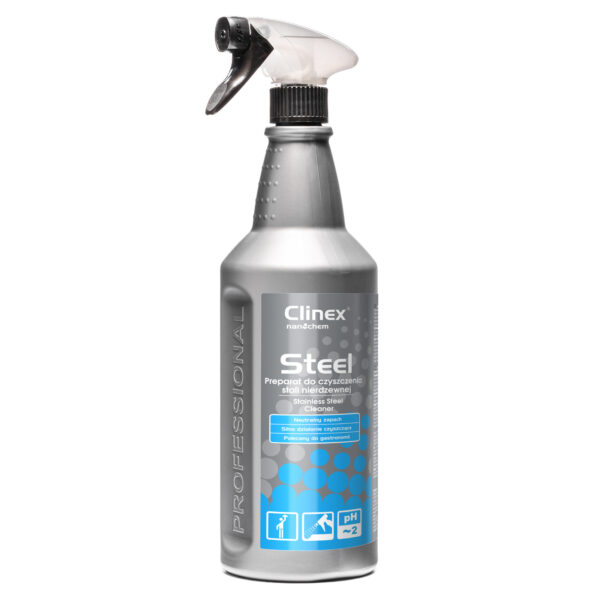 Płyn do mycia mebli i urządzeń ze stali nierdzewnej CLINEX Gastro Steel 1L 1 1011370 77 515 5907513272687 clinex gastro steel 1l