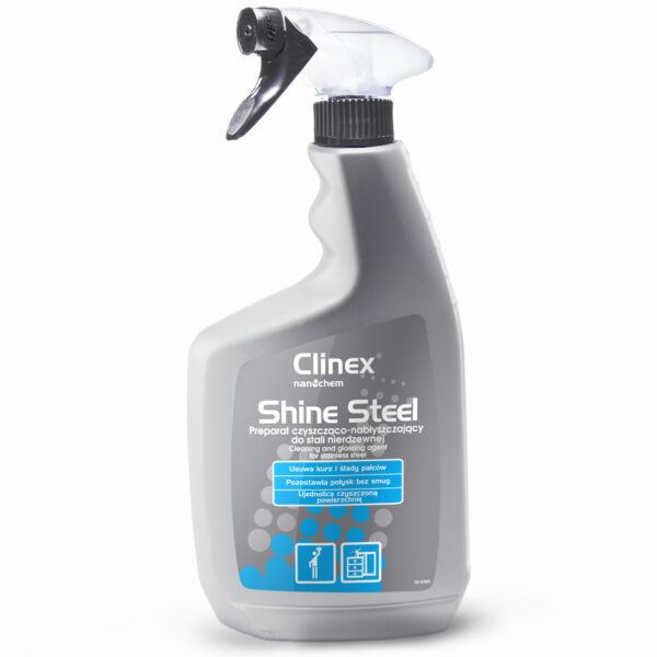 Preparat do czyszczenia i nabłyszczania mebli i urządzeń ze stali nierdzewnej CLINEX Shine Steel 650ML 1 1011372 77 628 5907513273097 clinex shine steel 650ml