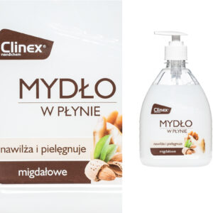 Mydło w płynie do rąk nawilżające zapach migdałowy CLINEX Liquid Soap 500ML 2 Mydło w płynie do rąk nawilżające zapach migdałowy CLINEX Liquid Soap 500ML - obrazek 1