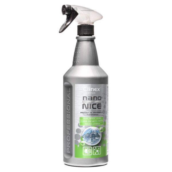 Płyn środek do dezynfekcji odgrzybiania klimatyzacji i wentylacji CLINEX Nano Protect Silver Nice 1L 1 1011435 77 344 5907513272762 clinex nano protect silver nice 1l