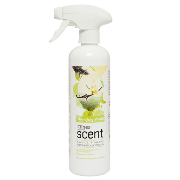 Skoncentrowany odświeżacz powietrza rozpylany na powierzchnie CLINEX Scent - Hawajska Wanilia 500ML 1 1011440 77 900 5907513273523 clinex scent hawajska wanilia 500ml