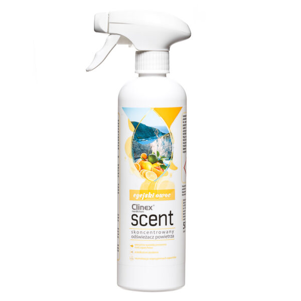 Skoncentrowany odświeżacz powietrza rozpylany na powierzchnie CLINEX Scent - Egejski Owoc 500ML 1 1011443 77 903 5907513273912 clinex scent egejski owoc 500ml