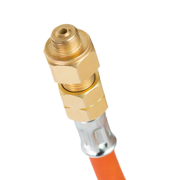 Podłączenie redukcja do butli gazowej turystycznej G 3/8"" L - 7/16"" wąż 1,5m 2 1013838 2 przejsciowka z butli gazowej g38l kartusz gazowy 716