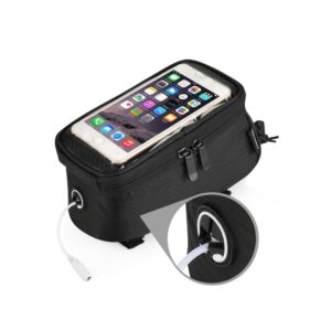 Torba na telefon na ramę rowerową na ramę pokrowiec na telefon do 6.5 cala 1.5L czarny 13 Torba na telefon na ramę rowerową na ramę pokrowiec na telefon do 6.5 cala 1.5L czarny - obrazek 3