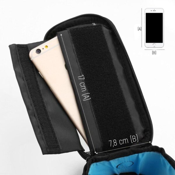 Torba na telefon na ramę rowerową na ramę pokrowiec na telefon do 6.5 cala 1.5L czarny 4 1016452 5 torba na telefon na rame rowerowa na ram wozinsky hurtownia sklep