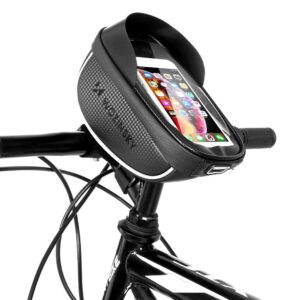 Torba rowerowa na kierownicę z etui na telefon 1 l czarna 11 Torba rowerowa na kierownicę z etui na telefon 1 l czarna - obrazek 1
