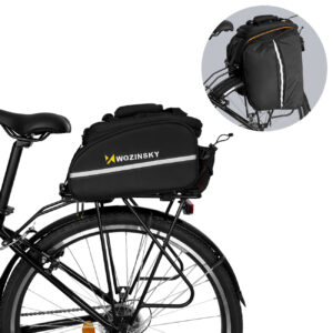 Duża torba rowerowa na bagażnik 35l + pokrowiec przeciwdeszczowy czarny 11 Duża torba rowerowa na bagażnik 35l + pokrowiec przeciwdeszczowy czarny - obrazek 1
