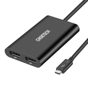 Adapter rozdzielacz USB Typ C Thunderbolt 3 czarny - obrazek 1