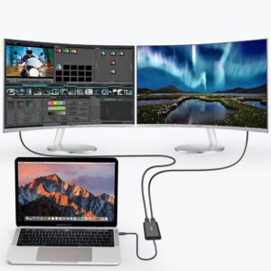 Adapter rozdzielacz USB Typ C Thunderbolt 3 czarny - obrazek 3